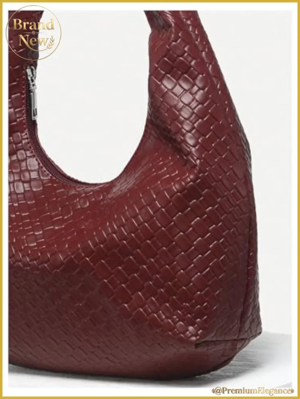 Women's Vintage PU Leather Hobo Bag with Top Handle and Shoulder Strap,